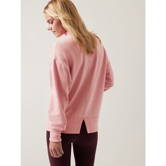 Athlete Pink Heather Apollo Crewneck Sweatshirt Size S - Picture 2 of 13